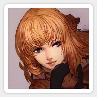 anime girl brown hair Magnet